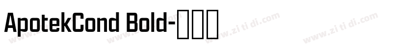 ApotekCond Bold字体转换